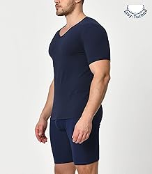 Comfneat Men's 3-Pack Undershirts Stretchy Cotton