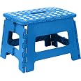 Pack Of 12 Pink Folding Step Stools - 9 Inch Height, Holds 300 Lbs, Lightweight Plastic With Anti-Skid Pads For Kitchen, Bathroom, Kids