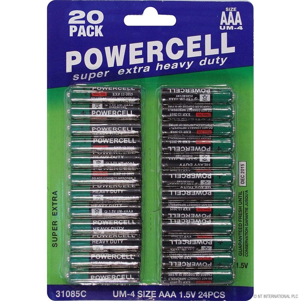 24 Pack Powercell AAA / MN2400 / Remote Control Batteries