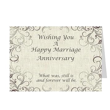 Shoptwiz Happy Marriage Anniversary Printed Greeting Card Amazon
