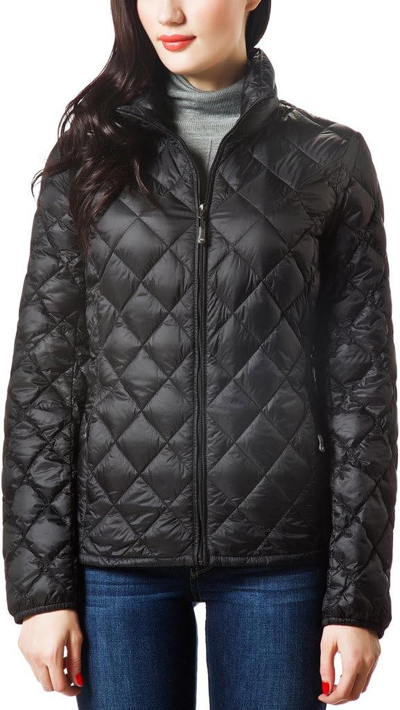XPOSURZONE Women Packable Down Quilted Jacket Lightweight Puffer Coat
