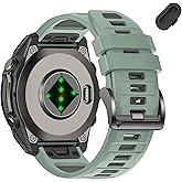 VELEYOK 26mm Watchbands Compatible With Garmin Fenix 8 Pro/Quatix 8 51mm/Fenix 7X Pro/7X/6X Pro/6X/5X Plus/5X/3 HR,Silicone Quick-Fit Strap for tactix 8 51mm/7 pro/Enduro 3 2/Descent Mk3i-51mm/Mk2i