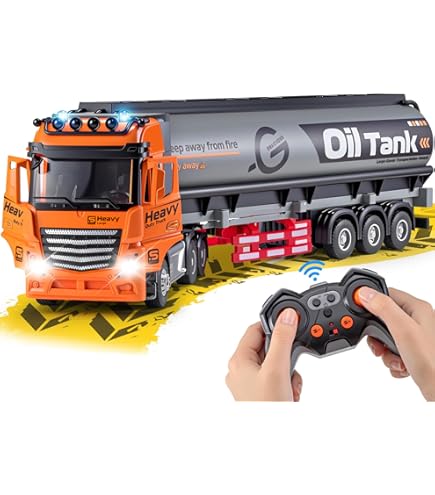 Camión Tractor RC 1/18 6x4 770S Con Tracción Trasera | Semirremolque De Control Remoto 2.4G | Luces Personalizables Y Sonido Realista | Batería 1200 MAh | Para Adultos Y Coleccionistas (18+)
