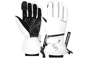 MORXPLOR Ski Snow Gloves for Men Women,3M Thinsulate Insulated Warm Winter Snowboard Windproof Winter Touchscreen Snowmobile Gloves for Cold Weather
