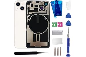 ZNZHKR 14 Back Glass Replacement with Wireless Charging Flex Cable and Camera Frame All Parts for iPhone 14(6.1Inch,Starlight) Replacement of Equipment Waterproof Tape