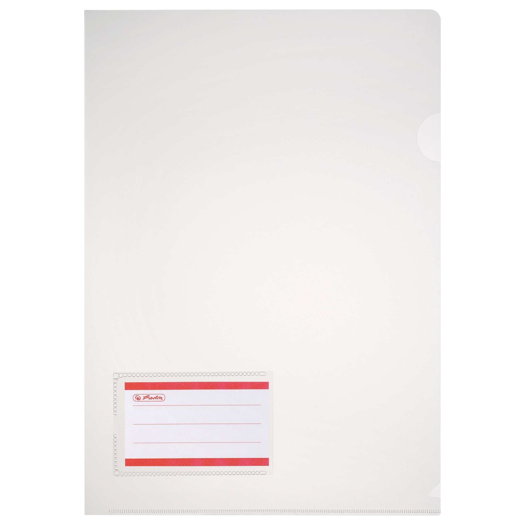 Herlitz A4 Polypropylene Plastic Folder/Document Protector with Pocket (10 Pieces)