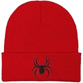 Sllematu Funny Cool Beanie Cap, Cute Beanies Gifts for Men Women,Adults Unisex Kids Embroidered Black Knit Warm Winter Hat