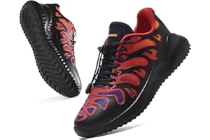 Littleplum Boys Running Shoes Slip On Kids Sneakers Mesh Tennis Shoes Lightweight Breathable for Athletic Gym School Sport