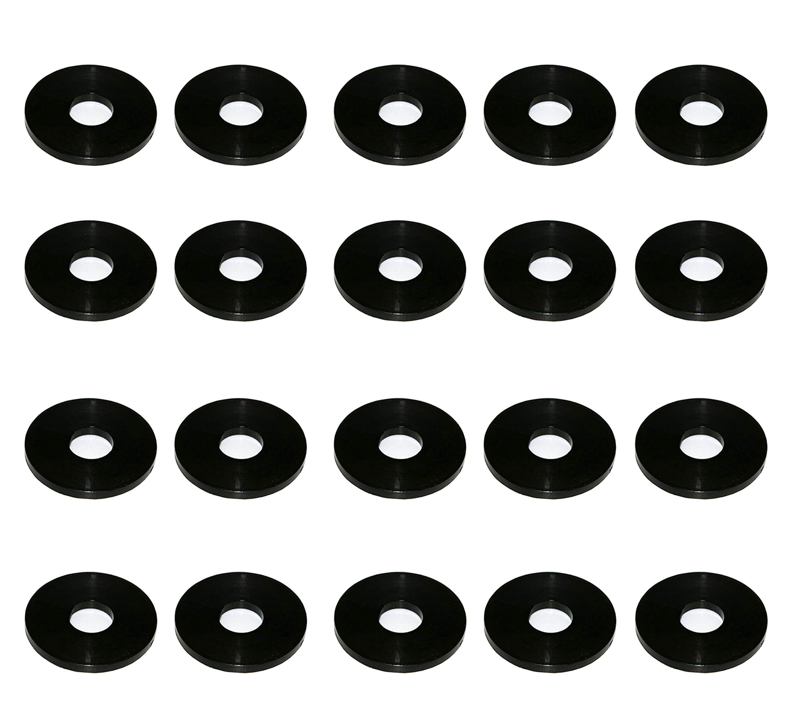 M10 X 30mm Black Nylon Penny Washers Fender Repair Washer Mudguard DIN 9021 for M3 M4 M5 M6 M8 M10 M12 Screws (Pack of 20)