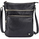 Genuine Leather Crossbody Bags for Women Handmade Sling Shoulder Purse Stylish Travel Handbag with Full Adjustable Strap