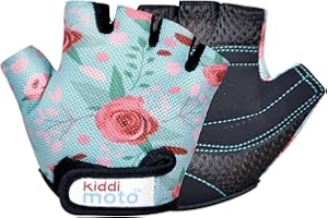 Kiddimoto Kids Cycling Gloves| Anti-Slip Kids Bike Gloves for Boys and Girls| Fingerless Kids Mountain Bike Gloves for BMX, MTB Riding, Gymnastics, Scooters, Skateboard, Rollerblade.