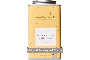 Moonstruck Chocolate Cozy Ginger and Turmeric Golden Milk Chocolate Hot Cocoa Mix, 9.5oz (Pack of 1)