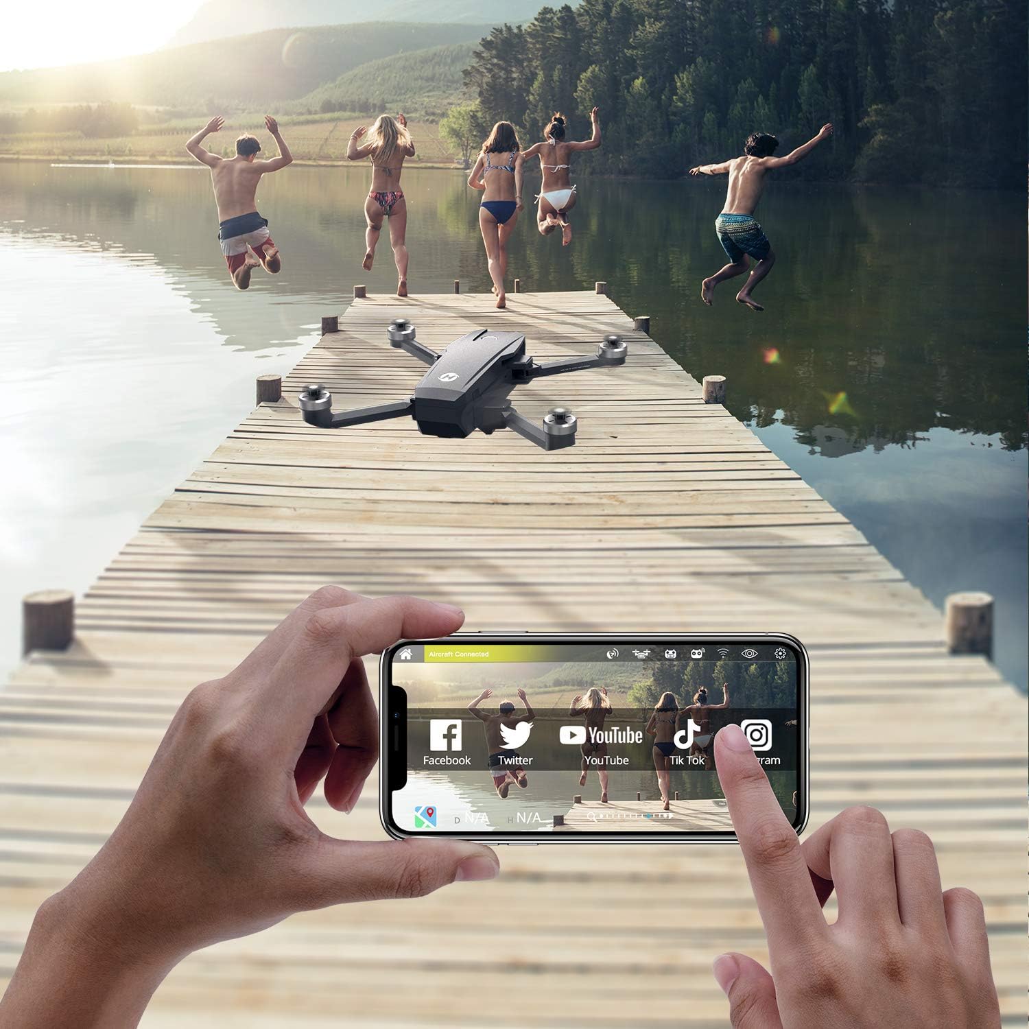 Holy Stone HS720E 4K EIS Drone with UHD Camera for Adults, Easy GPS Quadcopter for Beginner with 46mins Flight Time, Brushless Motor, 5GHz FPV Transmission, Auto Return Home, Follow Me& Anti-shake Cam: Toys & Games
