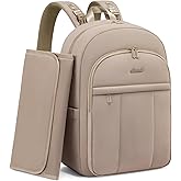 LOVEVOOK Diaper Bag Backpack, Large Puffy Baby Bag with Changing Pad Insulated Pockets Stroller Straps, Waterproof Diaper Backpacks for Mom Dad, Coffee Brown