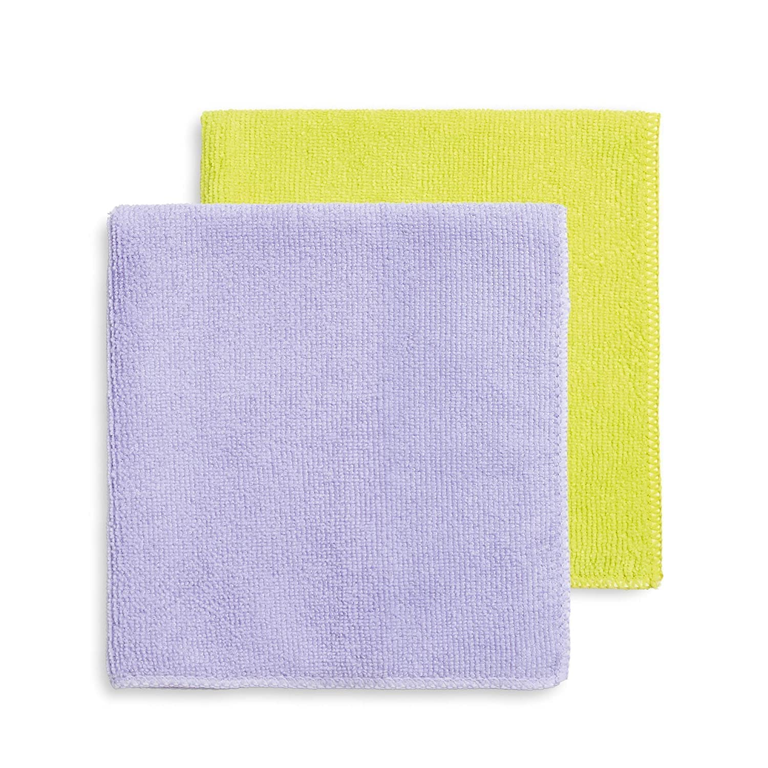 Mery Set of 2 Microfibre Cloth, 100% Green, Lilac, 38 x 36 cm