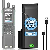 BAOFENG DM32 Radio Battery 3800mAh Battery for baofeng UV-32 DM-32 UV32 Walkie Talkies With USB-C Charger BC-32UV for Two Way Radio