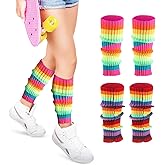 Ecdiykit Women's Leg Warmers - 1/2 Pack 80s Retro Fashion Knit for Girls Dance Sports Yoga