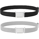 XZQTIVE 2 Pack Kids Adjustable Magnetic Belt Boys Girls Elastic Belt with Easy Magnetic Buckle