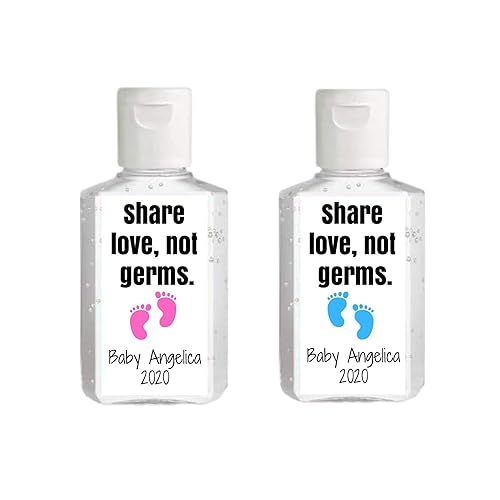 personalized hand sanitizer baby shower favors