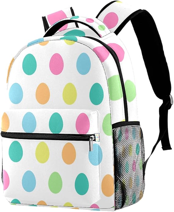 Easter Egg Pastel Colorful School backpack Teen Girls Women Kids School