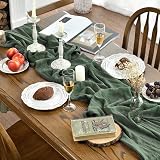 Artoid Mode Boho Forest Green Gauze Table Runner 400 cm view 2
