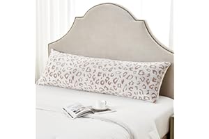 SOCHOW Body Pillow Cover 21x54 Inches, Super Soft and Cozy Leopard Print Fleece Long Body Pillowcase with Zipper Closure,1 Pack, Brown
