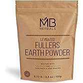 MB Herbals Fullers Earth Powder 3.5 oz (100g) | Multani Mitti | Fuller's Earth | Pure Bentonite Clay for Face Pack | No Fragrance | No Preservative