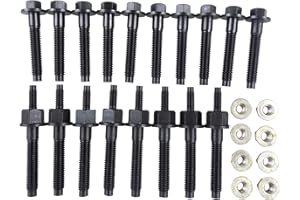 GAEAAUTO Exhaust Manifold Bolts Studs Nuts Hardware Set Fit For 2009-2020 Dodge Ram 1500 2500 3500 pickup Challenger Charger Durango 5.7L V8 Engines