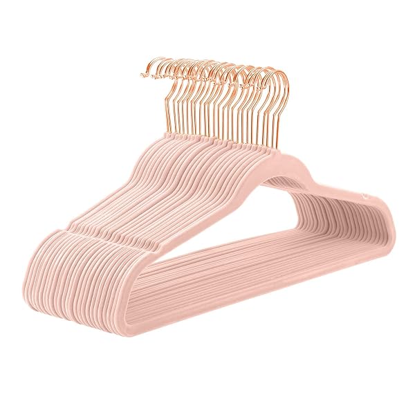 MIZGI PREMIUM VELVET HANGERS (50 PACK) HEAVY DUTY...