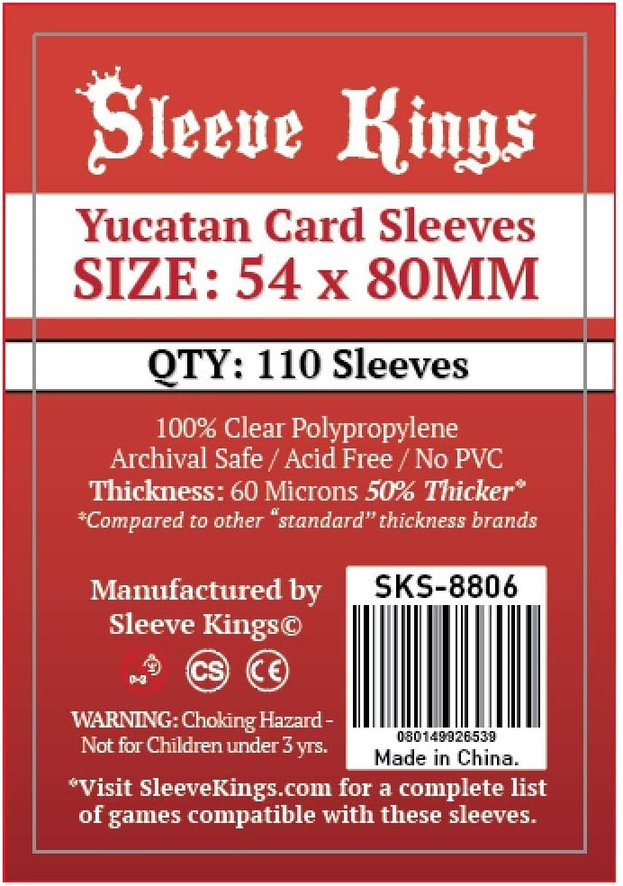 Amazon Co Jp Sleeve Kings ユカタン カードスリーブ カタンの使者対応 54x80mm 110パック 60ミクロン ホビー