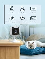 GNCC C2 Indoor Security Camera 2K Motion Sound 2 Way Audio SD Cloud view 2