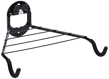 Relaxdays Fahrradhalterung, Für 1 Fahrrad, Fahrradhalter zur Wandmontage, Max. 25 kg, HBT 13,5 x 33 x 31 cm, schwarz