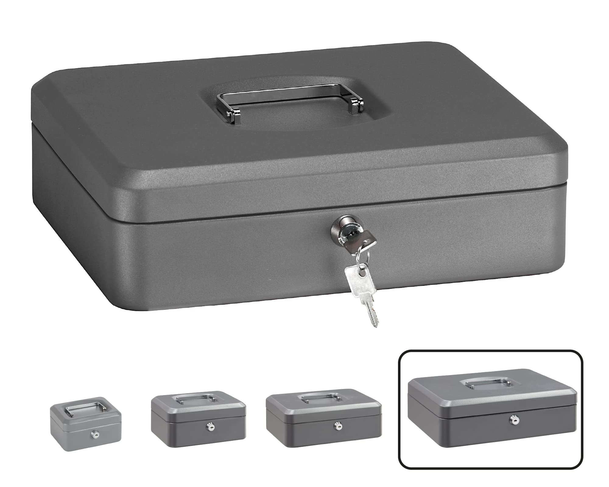Arregui Elegant Box with Tray (Steel), Grey, C9246