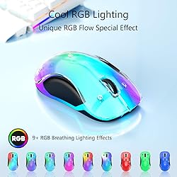memzuoix 2.4G LED Wireless Mouse, Rechargeable