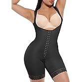 Lover-Beauty Fajas Colombianas Shapewear Tummy Control Postpartum Body Shaper Butt Lifter Bodysuit with Zipper Crotch