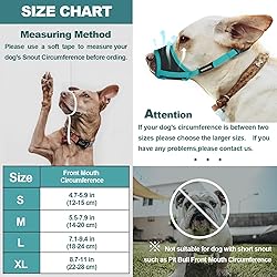 Dog Muzzle, Soft Nylon Muzzle for Small Medium