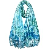 VIUJUH Soft Cashmere Feel Scarf Elegant Large Winter Warm Scarves Shawl Wrap Gifts Monet Klimt Van Gogh's Art Printed