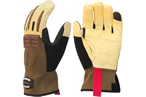 Cestus RH Original, Leather Work Gloves, Premium Grade Goatskin, Leather Palm Impact Gloves
