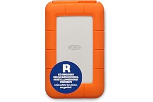 LaCie Rugged USB-C, 5TB, Portable External Hard Drive, Drop, Shock, Dust, Rain Resistant, for Mac & PC (STFR5000800)