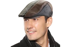 Aivtalk Men’s Newsboy Beret Cap Adjustable Cabbie Hat Driving Flat Ivy Cap