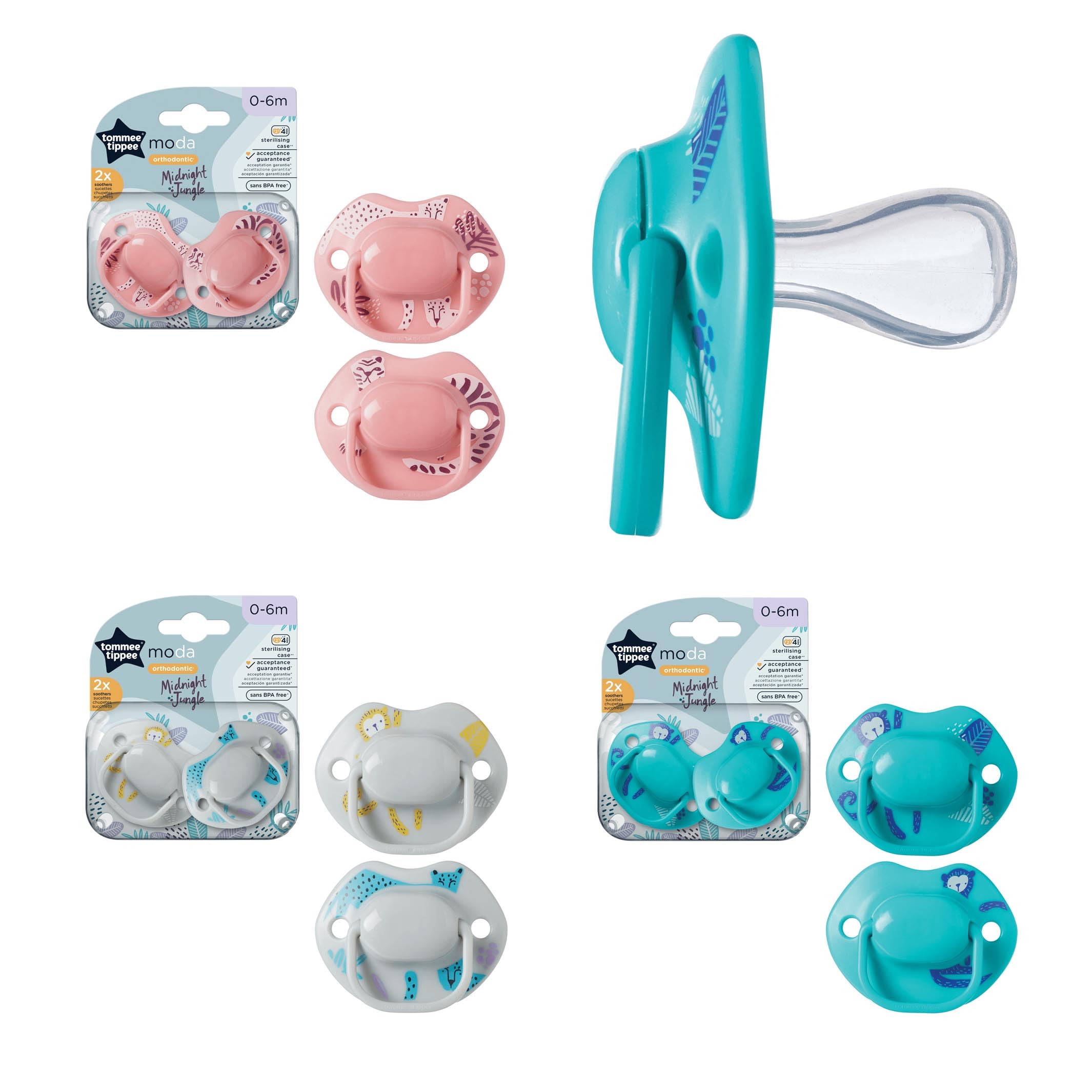 Tommee Tippee 0-6 Months Closer to Nature 2 Orthodontic Soothers