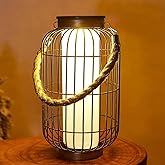 Large Solar Lanterns Outdoor Waterproof for Patio, Hanging Solar Lanterns | 14 inch Tall, Dusk-to-Dawn Auto On/Off, Up to 10 Hour Runtime, Warm Ambient Glow, IP44 Waterproof, Front Porch &amp; Patio Decor