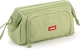 EASTHILL Large Capacity Pencil Case Green with Front Flap Open Design view 1