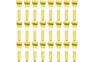 YWMIGL 24 Pcs Yellow Party Blowers for Kids Funny Blower Noise Makers Blowouts Horns Whistles Perfect for Birthday Parties New Years Sporting Events Party Supplies (Yellow)