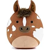 PEACH CAT Original Appaloosa Horse Stuffed Animal 12" Cute Horse Plush Soft Plushies Toys Gifts for Kids Adults Brown