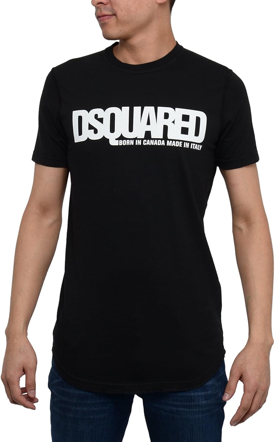 DSquared CrewNeck TShirts Men Logo Black TShirt XXL Amazon.co.uk Clothing