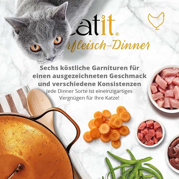 CATIT CHICKEN DINNER WITH DUCK & POTATO – HYDRATING AND HEALTHY WET CAT FOOD FOR CATS OF ALL AGES
