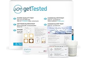 getTested at-Home Water Quality Test Kit – Identify Drinking Water Purity for Your Family – Rapid 14-Parameter Results for Well, City, Tap, & More – Easy & Convenient