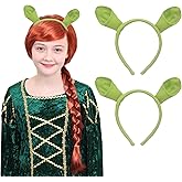 MEIYIFANG 2 PCS Halloween Plush Ogre Animal Ears Headband Headwear Dressing Up for Women Men Cosplay Party Costume Accessories