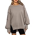 Trendy Queen Womens Oversized Sweatshirts Hoodies Crewneck Shirts Fall Outfits Teen Girls Y2k Winter Clothes